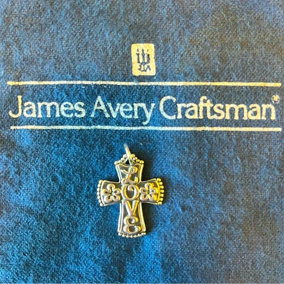 James Avery retired Sterling silver heart love flower floral charm pendant - Picture 2 of 6